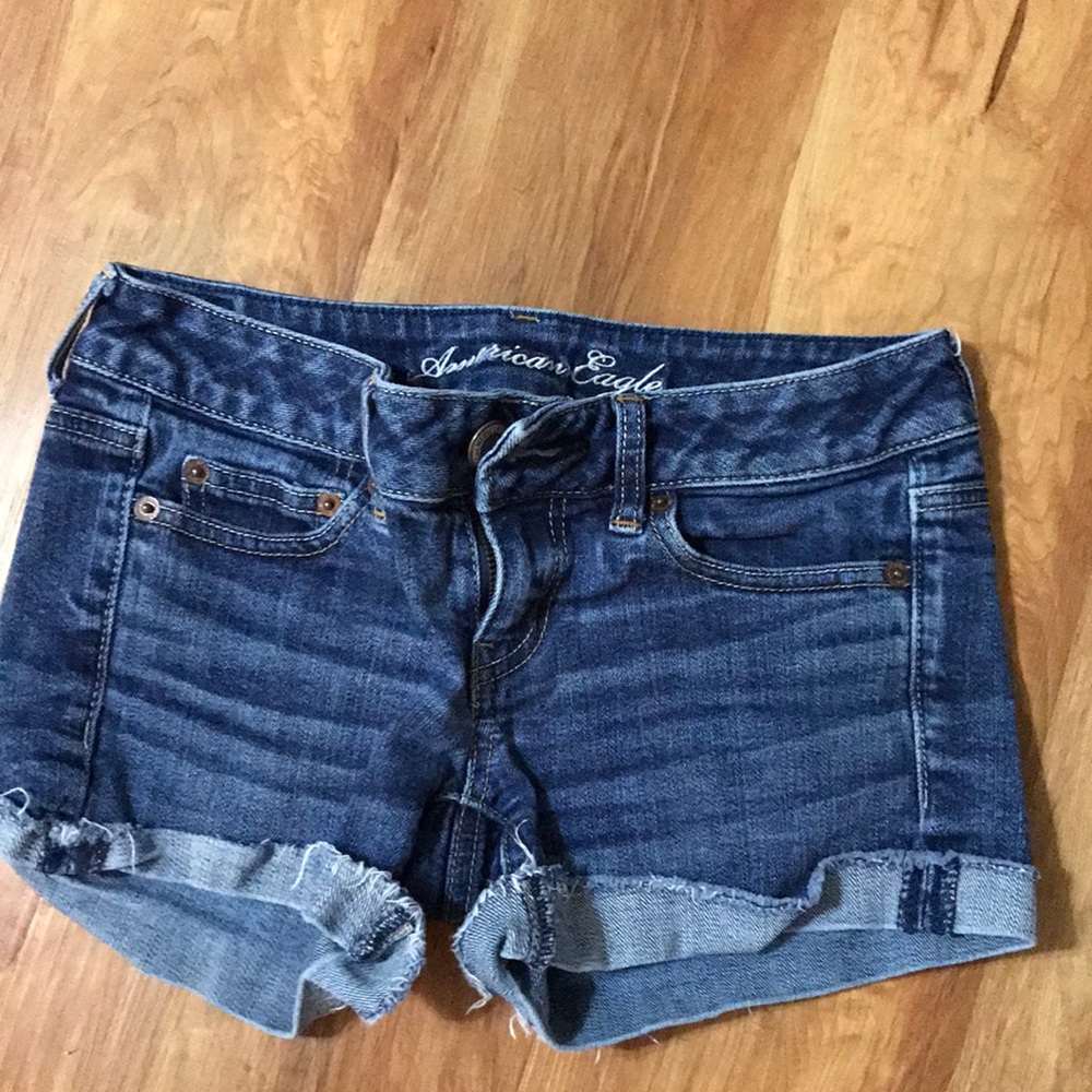 American eagle stretch jean shorts